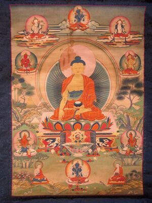 Shakyamuni Buddha with 8 bodhisattvas Image from HAR.jpg